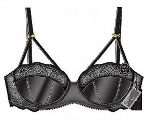 28434 Satin and Galloon Lace Push Up Balconette Bra
