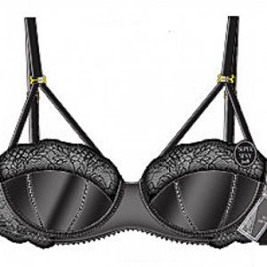 28434 Satin and Galloon Lace Push Up Balconette Bra