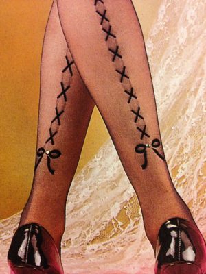 701 Flocked Rhinestone Pantyhose - Image 5