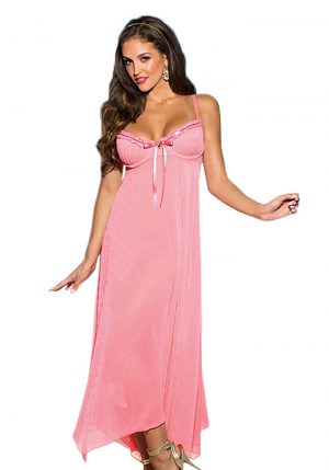 20549 Dot Sequined Long Gown - Image 3
